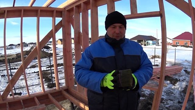 Строительство каркасного дома на свайном фундаменте, забор на сваях. Магнитогорск. Строй и Живи. смотреть онлайн