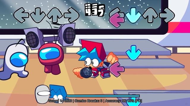Friday Night Funkin' VS Crewmate Restyle & Cutscenes (FNF Mod Funky Mates) (Among Us Black Imposter смотреть онлайн