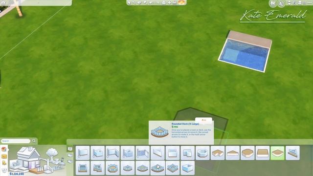 Sims 4 Tutorial - Round Pools & Decks [Base Game, No CC] | Kate Emerald смотреть онлайн
