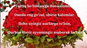 ХАЙИТ БАЙРАМИ ТАБРИГИ/QURBON HAYITINGIZ MUBORAK BO'LSIN