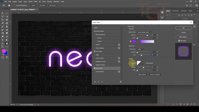 How to create neon text effect in adobe photoshop in telugu | neon text effect in telugu смотреть онлайн