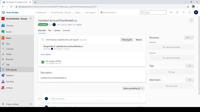 17. Cherry Pick - Azure DevOps смотреть онлайн