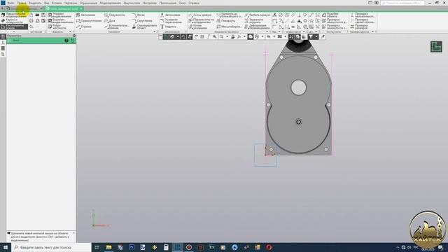 Создание детали про помощи проекции Компас3D смотреть онлайн