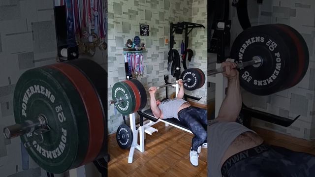 Домашний жим лёжа 215кг без химии смотреть онлайн