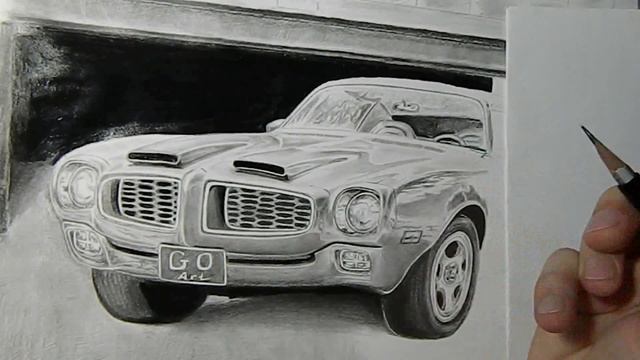 Рисунок машины/Muscle car/КАК НАРИСОВАТЬ МАШИНУ/how to draw a car смотреть онлайн