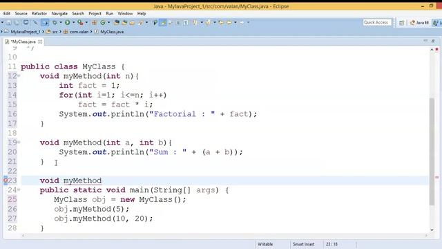 Java Method Overloading смотреть онлайн