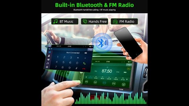 Podofo Single Din Car Stereo with Apple CarPlay, 7" Touchscreen Car Radio Audio with Bluetooth смотреть онлайн