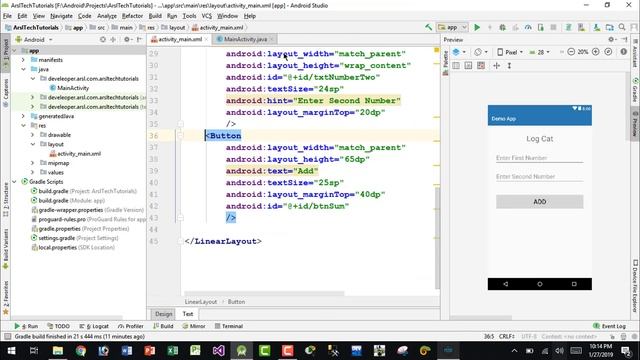Android Studio Tutorial How to Fix Error Unfortunately App has Stopped | Logcat in Android Studio смотреть онлайн