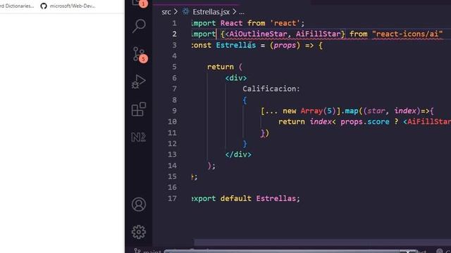 Como hacer un componente de calificación con estrellas con REACT смотреть онлайн