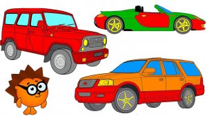 Сборник РАСКРАСКИ про Машинки. Разукрашиваем Гоночную машинку, Внедорожник и другие АВТОМОБИЛИ