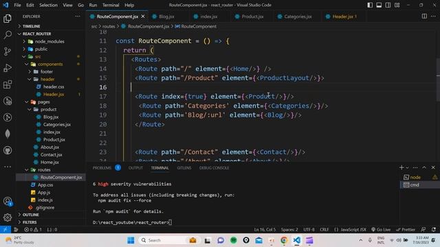React.js - React-Router-Dom v6 navigation part-2 смотреть онлайн