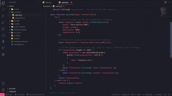 AI Discord Bot - Discord.js V14 Tutorial #8
