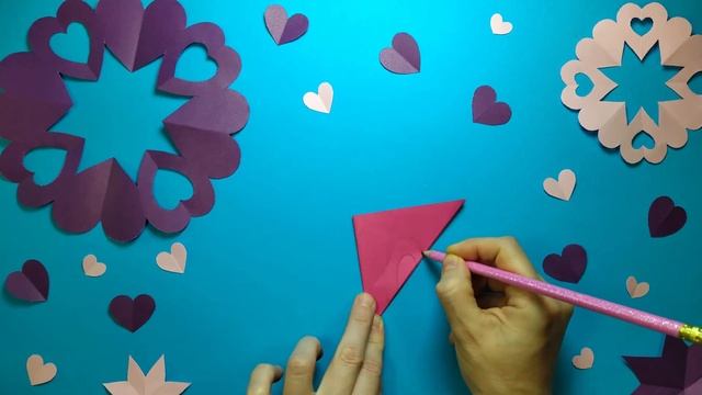 ORIGAMI DECORATIVE HEARTS Valentine's Day ОРИГАМІ ДЕКОРАТИВНІ СЕРДЕЧКИ День Святого Валентина смотреть онлайн