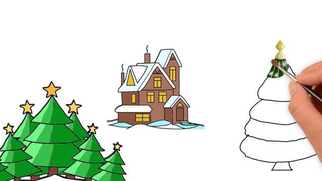 С новым годом Рисованная открыточка смотреть онлайн