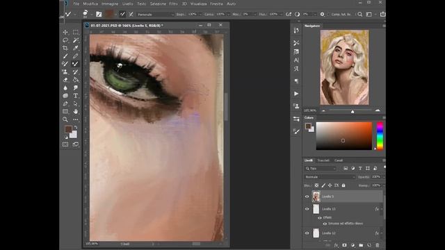 Using my Oil brushes - Digital Painting Of Billie Eilish - Time-lapse смотреть онлайн