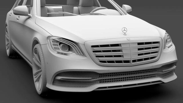3D Model of Mercedes Benz S 300 Bluetec Hybrid W222 2018 Review смотреть онлайн