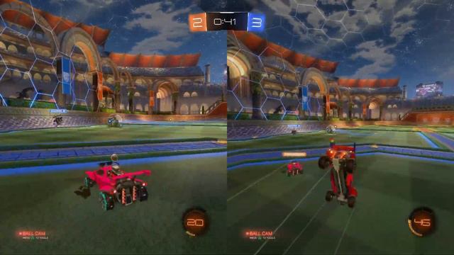 Playing rocket league split screen смотреть онлайн