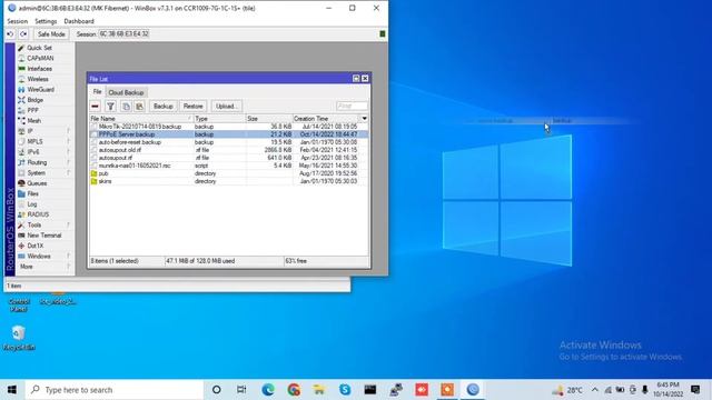 MikroTik Router Backup and Restore Configuration using Winbox смотреть онлайн