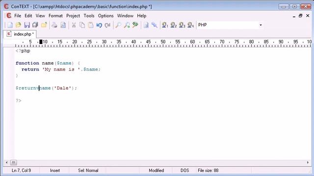 020 Functions | php programming course смотреть онлайн