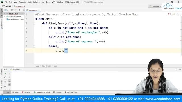 Find the Area of Rectangle and Square by Overloading Method in Python Hindi #13 смотреть онлайн
