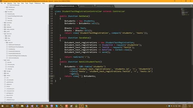 Laravel MySQL join смотреть онлайн
