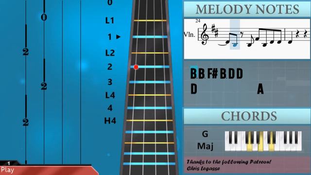 How to play Versace on the Floor by Bruno Mars on Violin (Tutorial) смотреть онлайн
