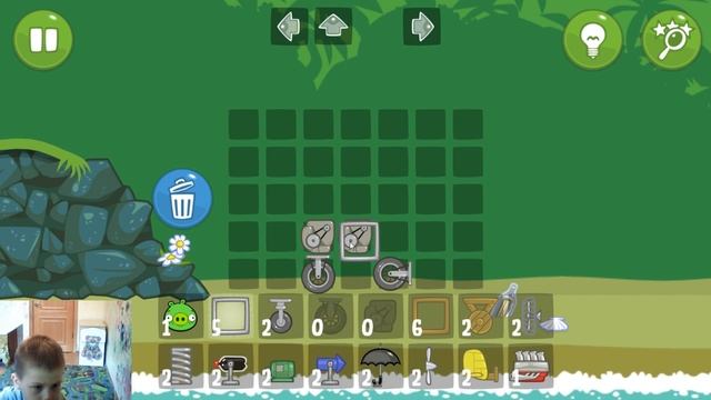 Как пройти игру BadPiggies. Создаем ТАЧКИ. Перевозим ANGRY BIRDS.