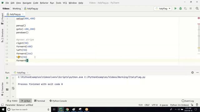 How to draw an Italian Flag using turtle graphics in Python смотреть онлайн
