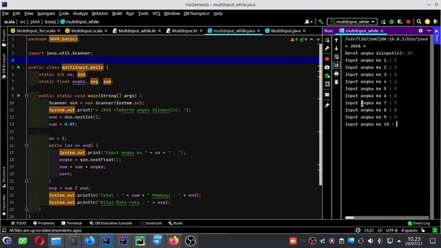Menjumlahkan Deret Angka Dengan Looping: for, while di Dart, Python, Java, Kotlin & Scala + Code смотреть онлайн