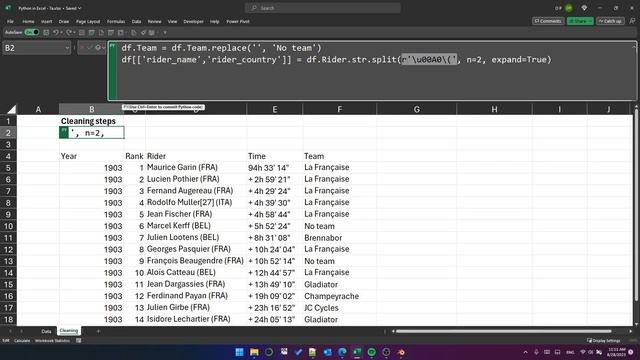 Python in Excel! Part 7 - Cleaning Data With Regex! ?? смотреть онлайн
