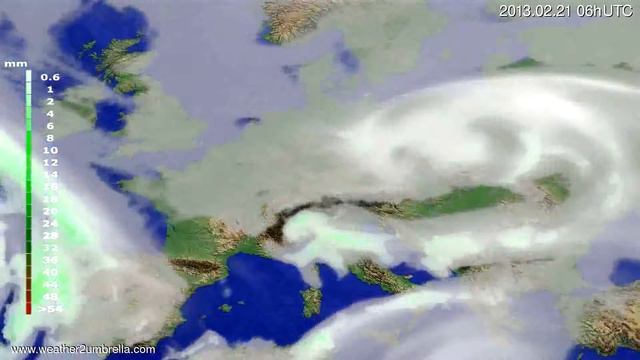 Precipitation forecast Europe 2013-02-17 12:00:00 смотреть онлайн