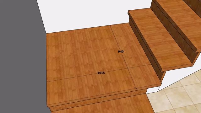 Эскиз лестницы под зашивку ступень подстенок , плинтус. смотреть онлайн