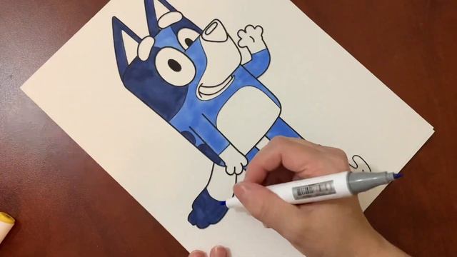 ? BLUEY Coloring Page| Disney Jr | Learn Coloring with Markers | Play & Create ? смотреть онлайн