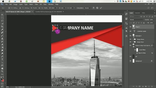 How To Design Professional Roll Up Banner | Photoshop Tutorial