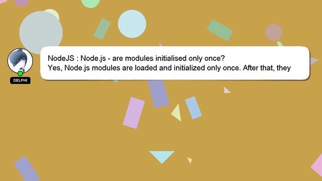 NodeJS : Node.js - are modules initialised only once? смотреть онлайн