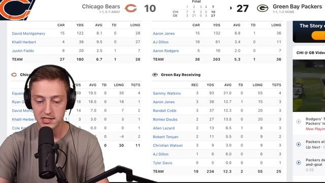 What Aaron Rodgers Had To Say About The Packers Offense After Bears Game смотреть онлайн