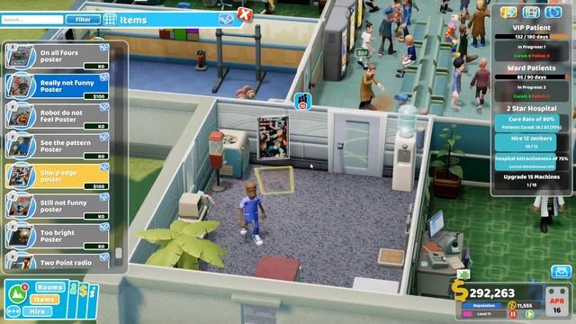 Two Point Hospital - Pebberley Island #3 - Checking Out Hospital Decorations смотреть онлайн