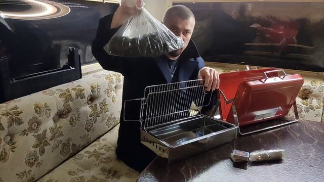 Портативный раскладной / переносной мангал. смотреть онлайн