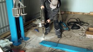 УСТАНОВКА ПОДЪЕМНИКА TROMMELBERG TST55W НА ХИМИЧЕСКИЕ АНКЕРА HILTI 1 ЧАСТЬ