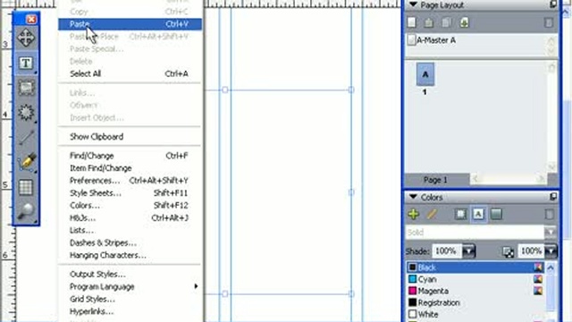 Создание текстового фрейма в QuarkXpress8 смотреть онлайн