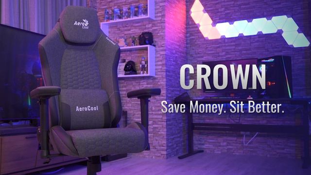 CROWN AeroWeave Gaming Chair - Adjustable Backrest