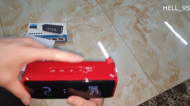Беспроводная портативная Bluetooth колонка с часами и термометром TG 174 смотреть онлайн