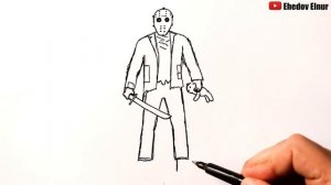 Как нарисовать Джейсона Вурхиза | Пятница 13 | Рисунки