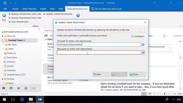 Update Outlook Linked Attachments смотреть онлайн