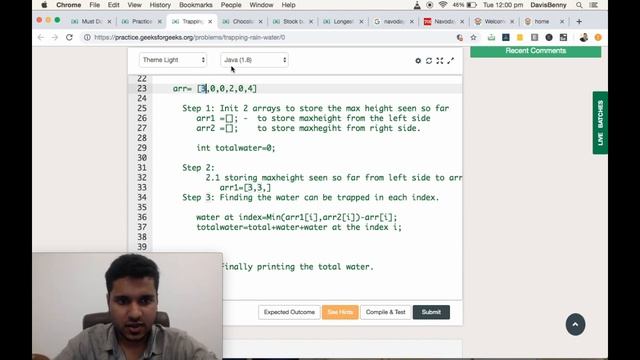 Problem 16 - Medium - Trapping the rain water in 5 minutes смотреть онлайн