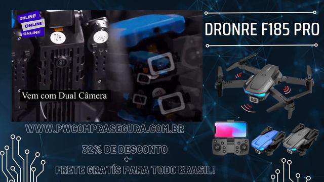 Drone Profissional Com Câmera 4K Angular GPS Wifi / F185 смотреть онлайн