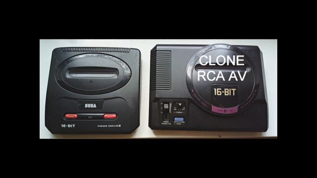 Sega Mega Drive II (SCART) Vs Sega Mega Drive Clone (RCA AV) - Sound / Music Output Comparison.