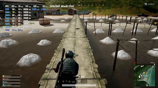 Тест PUBG Core I5-8500 GTX1660ti