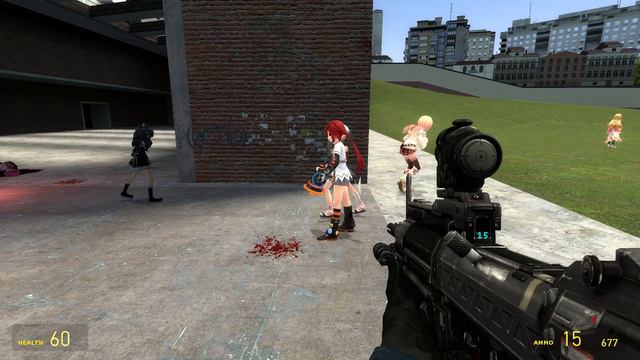 Garry's Mod AI Battles: Anime Girls vs Roshan смотреть онлайн