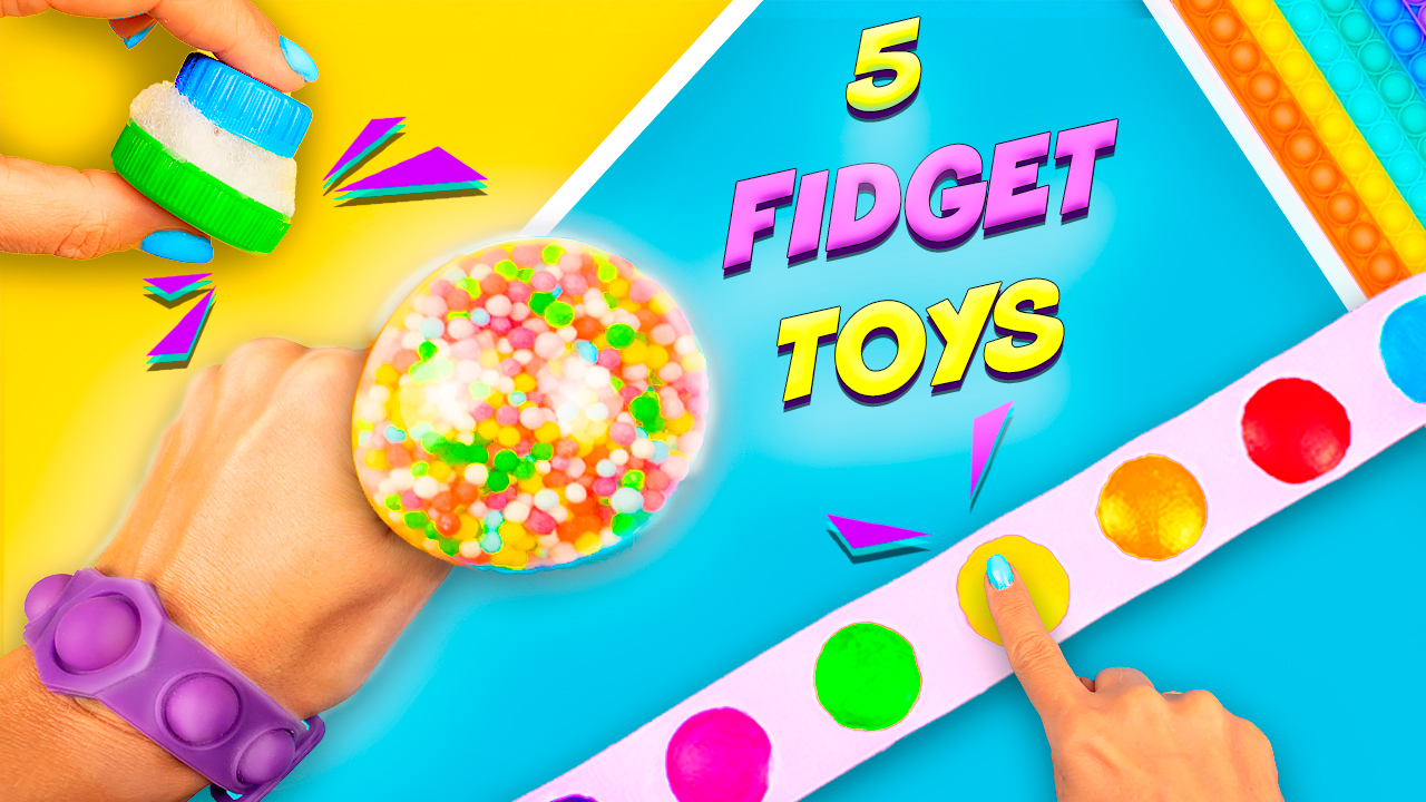 5 Идей как сделать Антистресс своими руками Поп ит браслет, жмякалки и шуршалки